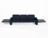 3 Seater Chiclet Sofa with Side Tables
