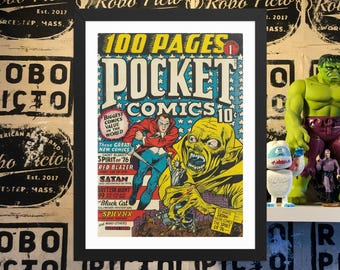 POCKET COMICS #1 (Framed Print)