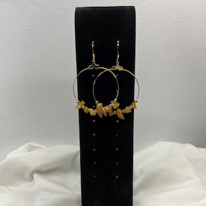Gemstones Hoop Earrings. Chakra Healing. Gemstones jewelry.