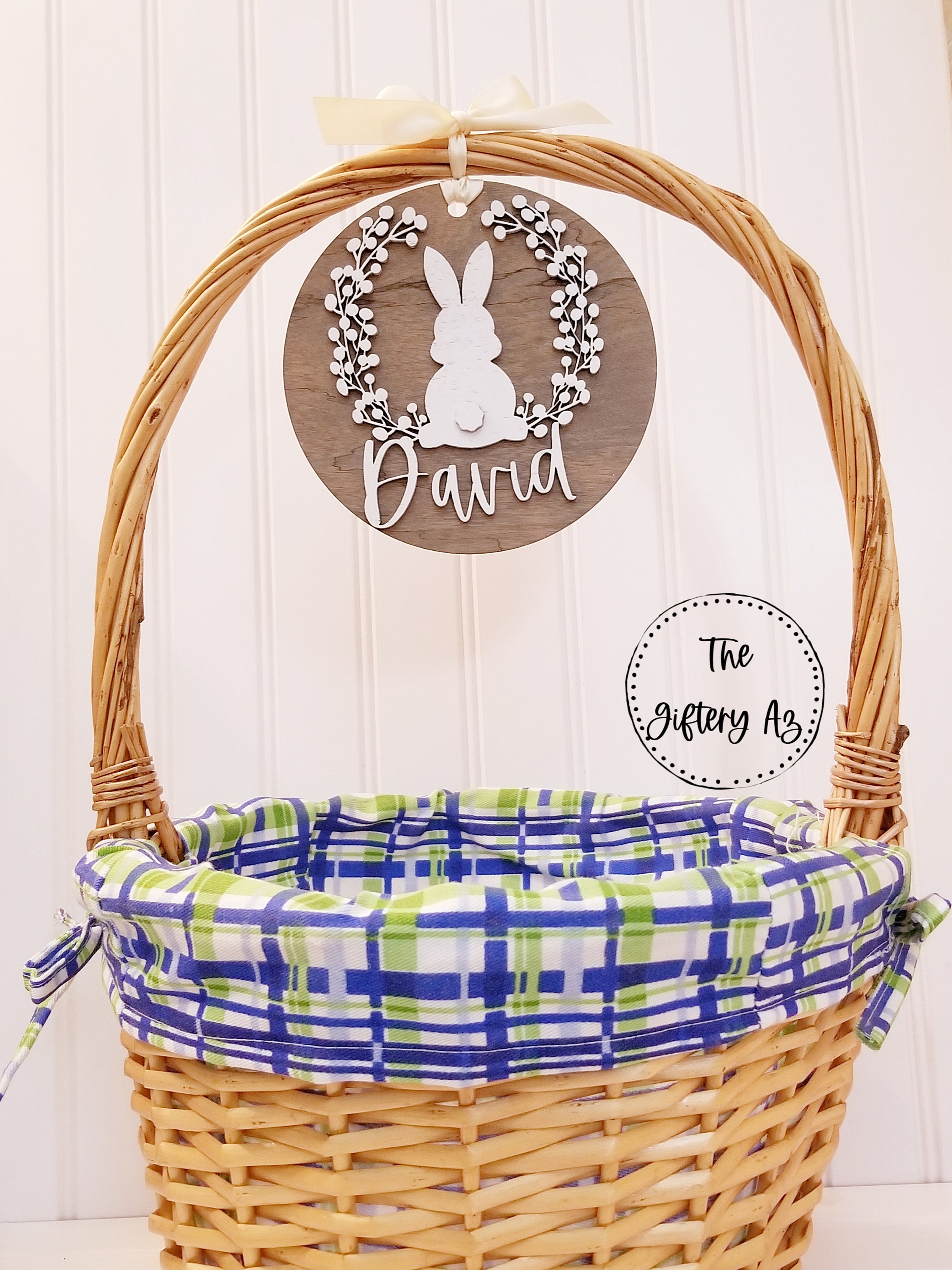 Personalized Easter Basket Tagseaster Bunnyeaster Bunny Egg Etsy UK