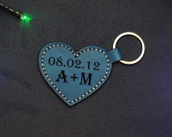 Personalized leather keychain, Unique gift, Keychain dad, Personalized gift