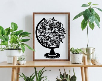 Download Flower Globe Svg Etsy