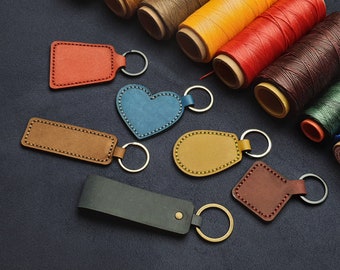 Fully Leather Keychain, Handmade Gift For Dad / Mom / Work / Colleague or Friend, Personalized Christmas gift