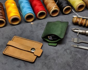 Leather car key case, Leather key holder, Leather key pouch, Key organizer, Leather key pockets, Leather car keychain