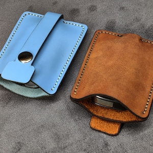 Handmade pocket leather key case, Key purse pouch, Personalized key holder, Anniversary gift