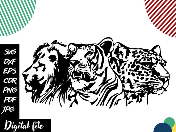 Wild Cats Silhouette Tiger Lion Leopard Vector Cutting - Etsy Wild Cats Silhouette Tiger Lion Leopard Vector Cutting - Etsy