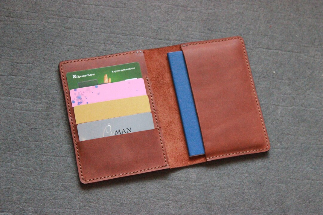 Leather Passport Wallet Pattern Leather Travel Wallet Etsy