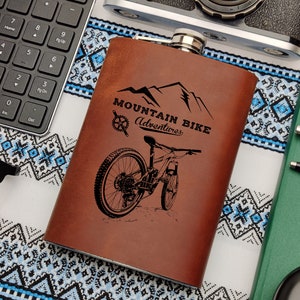 Mountain Sport Bike Xmas Bicycle Addict Sport Cycle Flask Skill Design Explore Master Bike Home Kitchen Decor Christmas Hip Steel Gift