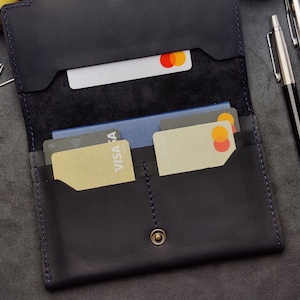 Portafoglio portapassaporto da viaggio sottile e minimalista con finestra per documenti d'identità