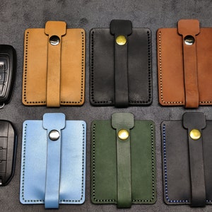 Étui à clés en cuir, Étui à clés télécommandé, Étui pour porte-clés automatique, Porte-clés de maison, Étui à clés intelligent, Étui pour clé en cuir