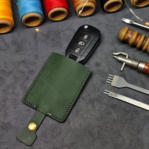 Estojo de couro feito à mão para chaves de casa, bolsa para chaves, porta-chaves de couro, bolsa para chaves de couro, organizador de chaves, bolso para chaves de automóvel, capa para chaveiro de carro