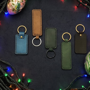 Personalized Leather Keychain, Custom Keychain, Monogrammed Keychain, Fathers Day Gift