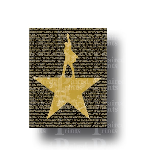 Hamilton Soundtrack 3 Poster Etsy