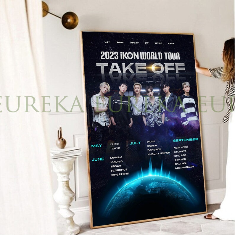 2023 Ikon TAKE OFF World Tour Poster Etsy