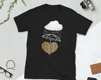 Camiseta con corazón de leopardo: Camiseta gráfica Free Spirit