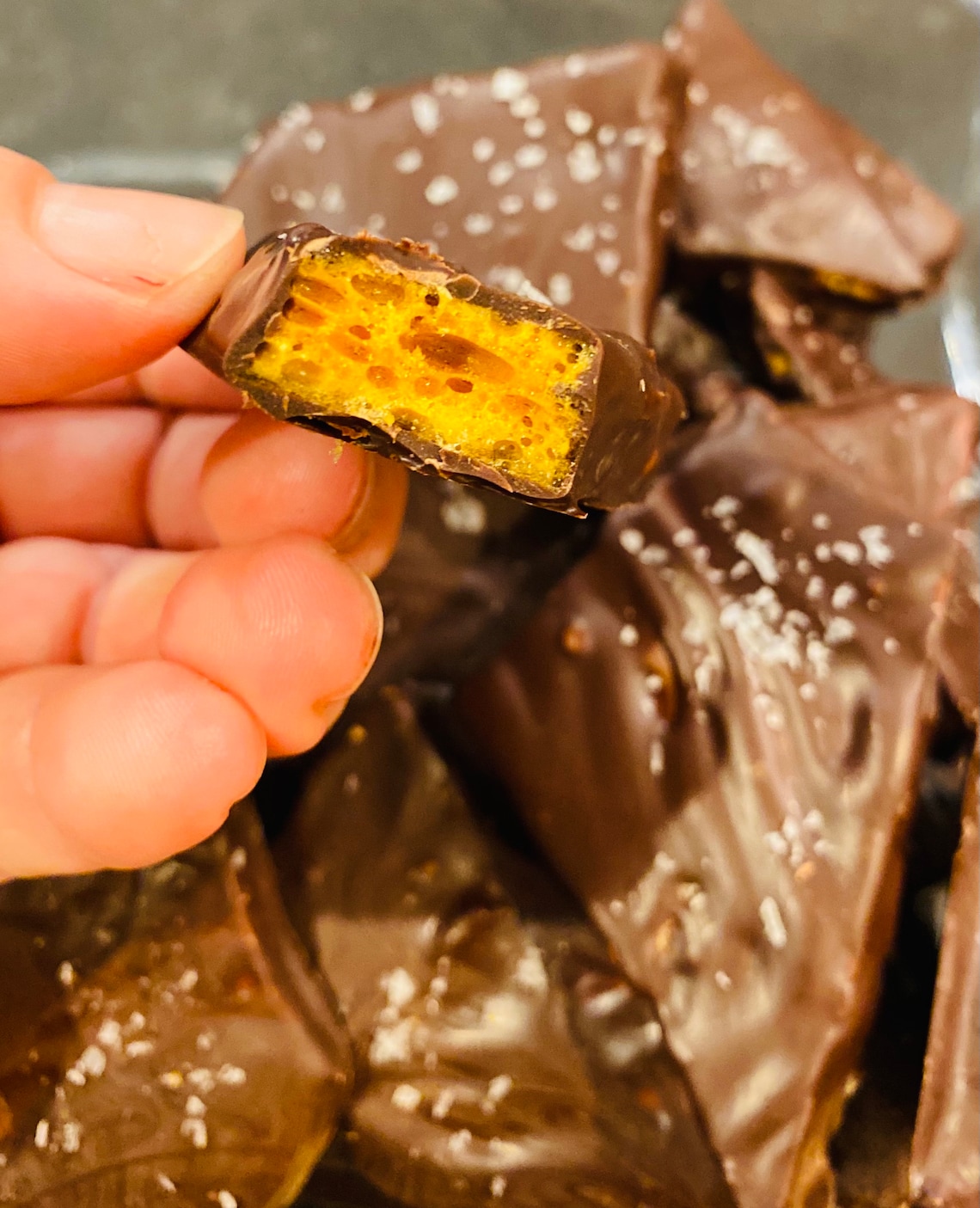 Salted Dark Chocolate Candy Etsy