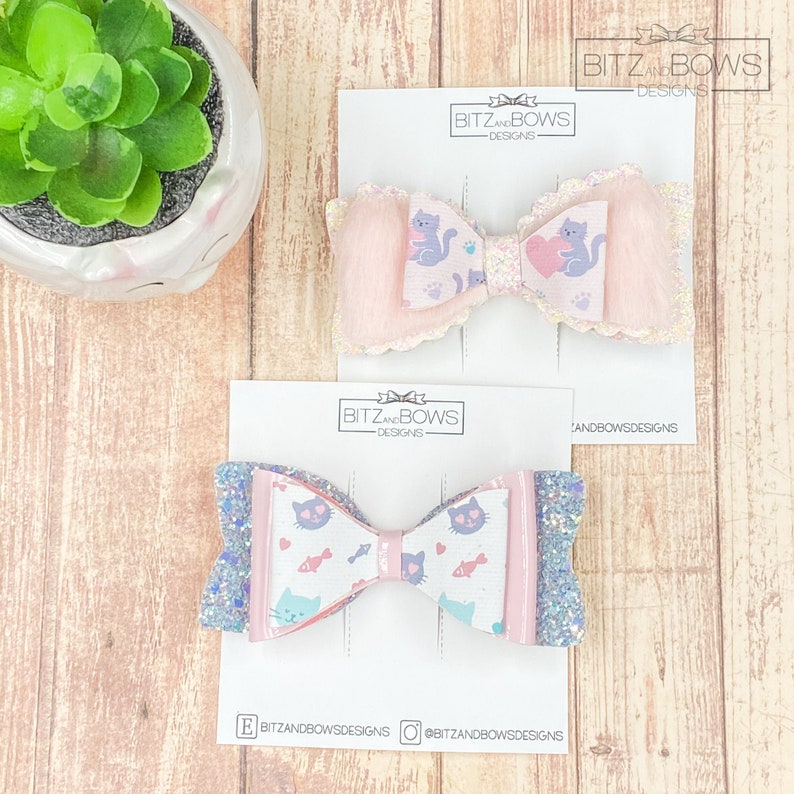 Download Pink Bows Cats Gifts For Girls Girls Hair Bows Hair Bows Faux Leather Hair Bows Kitty Love Hairbows Cat Hair Bows Accessories Accessories Hair Accessories Valresa Com