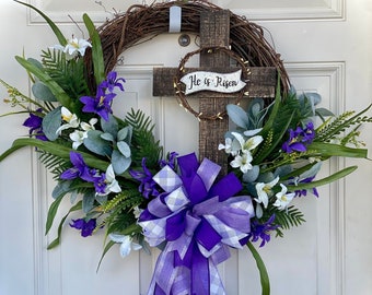 Spring and Everyday Wreath Religious Wreath Easter Wreath Silly Rabbit Easter is for Jesus Daisy Decoration Seasonal Indoor Jesus Wreath