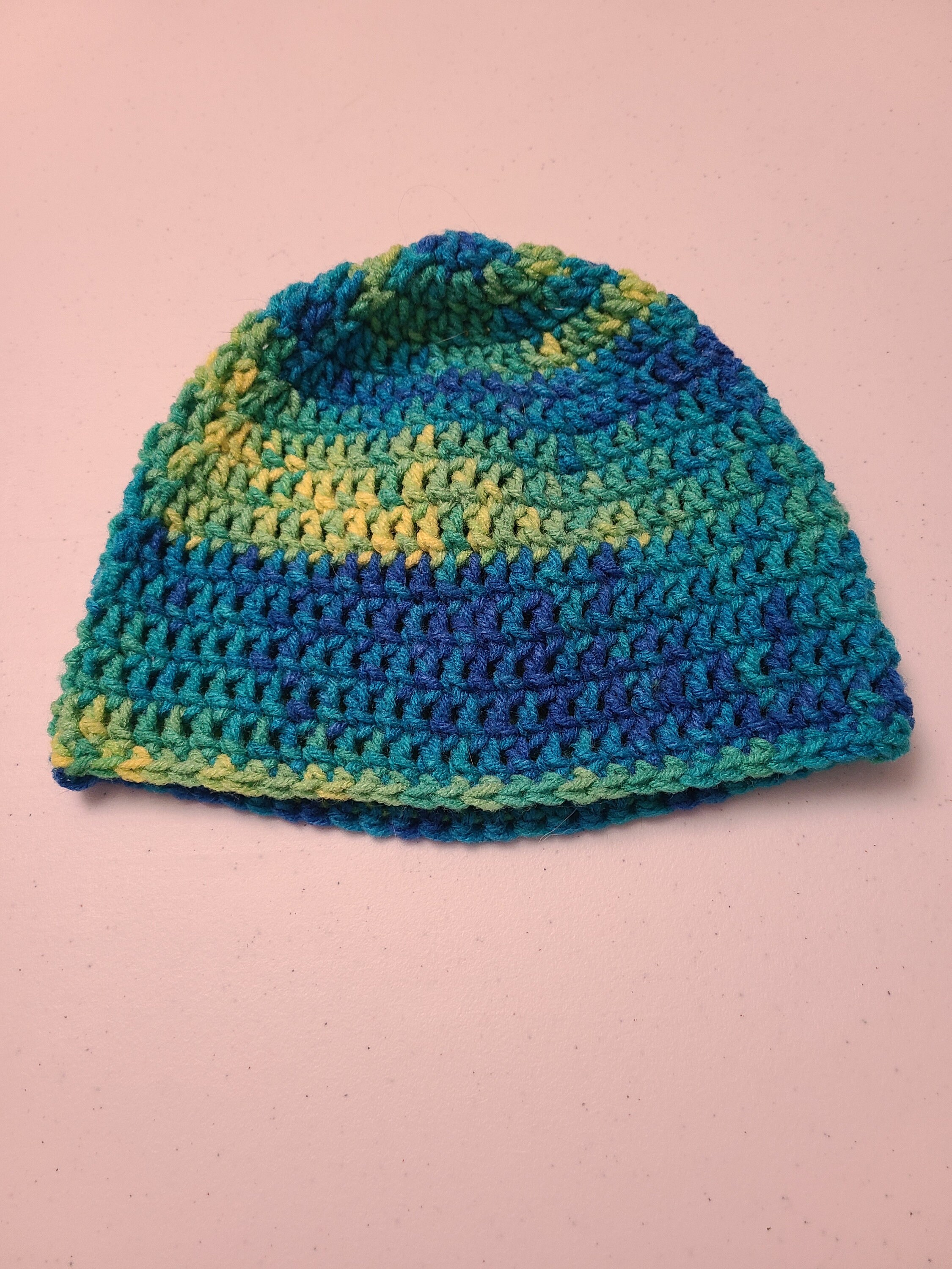 Multicolored Crocheted Beanie Etsy