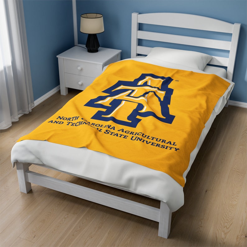 NCAT Aggie Pride Velveteen Throw Blanket Etsy