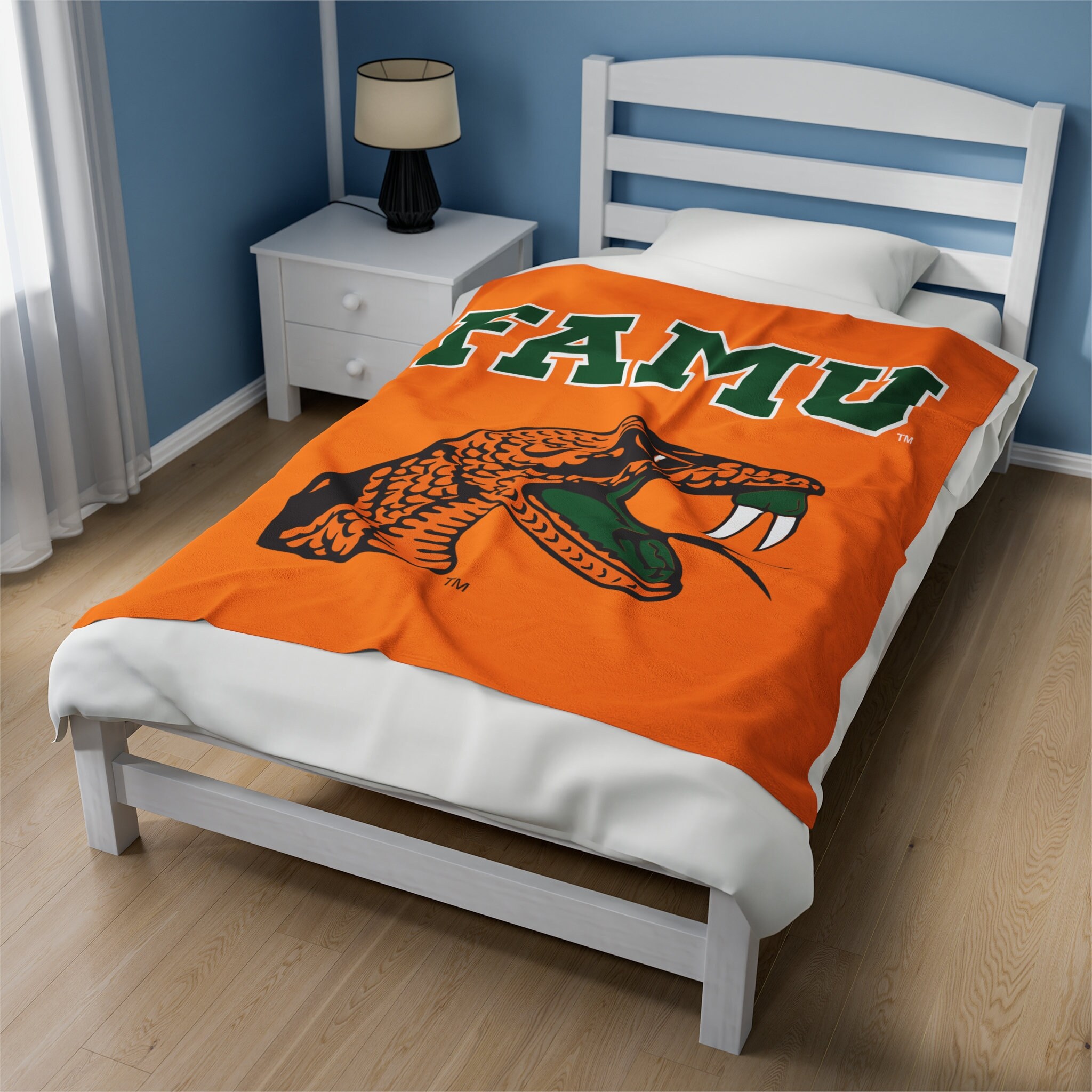 FAMU Rattler Luxe Velveteen Throw Blanket Cozy & Stylish Etsy