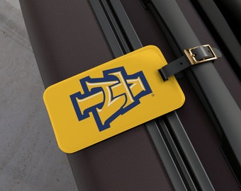 NCAT Aggie Pride Acrylic Luggage Tag - Durable & Lightweight Travel ID Tag with Leather Strap
