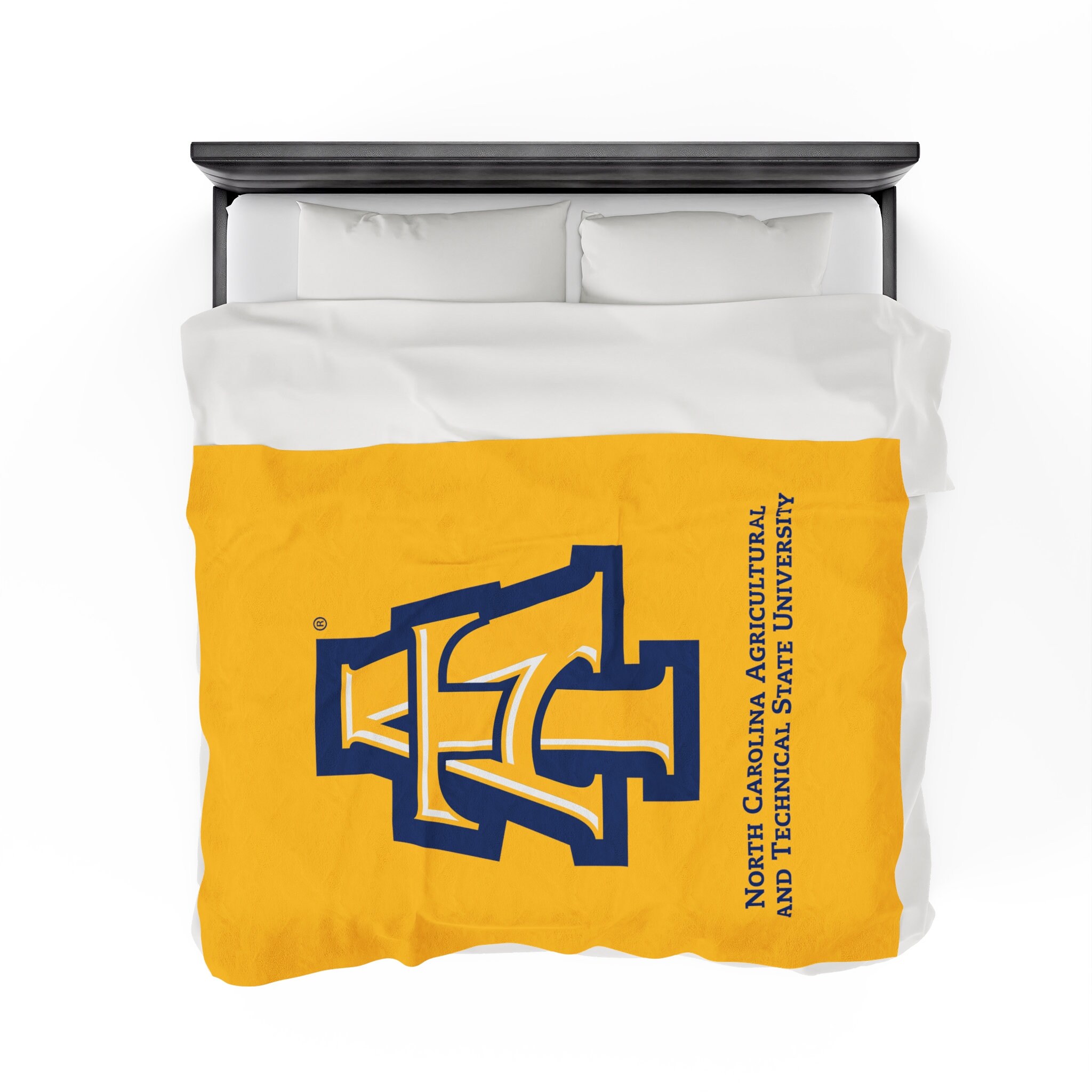NCAT Aggie Pride Velveteen Throw Blanket Etsy