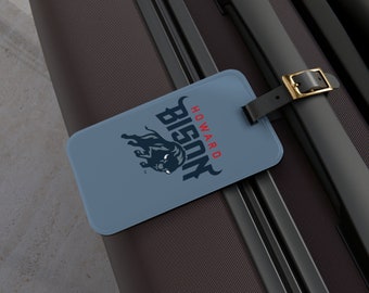 Howard University Bison Journey Acrylic Luggage Tag - Premium, Light & Durable Travel Identifier with Leather Strap
