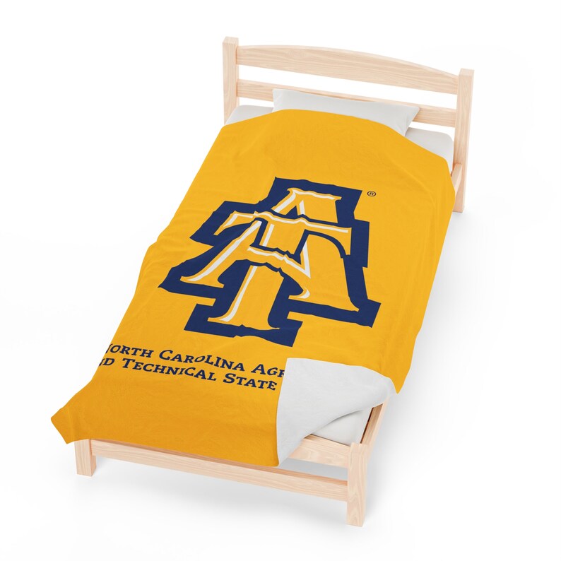 NCAT Aggie Pride Velveteen Throw Blanket Etsy