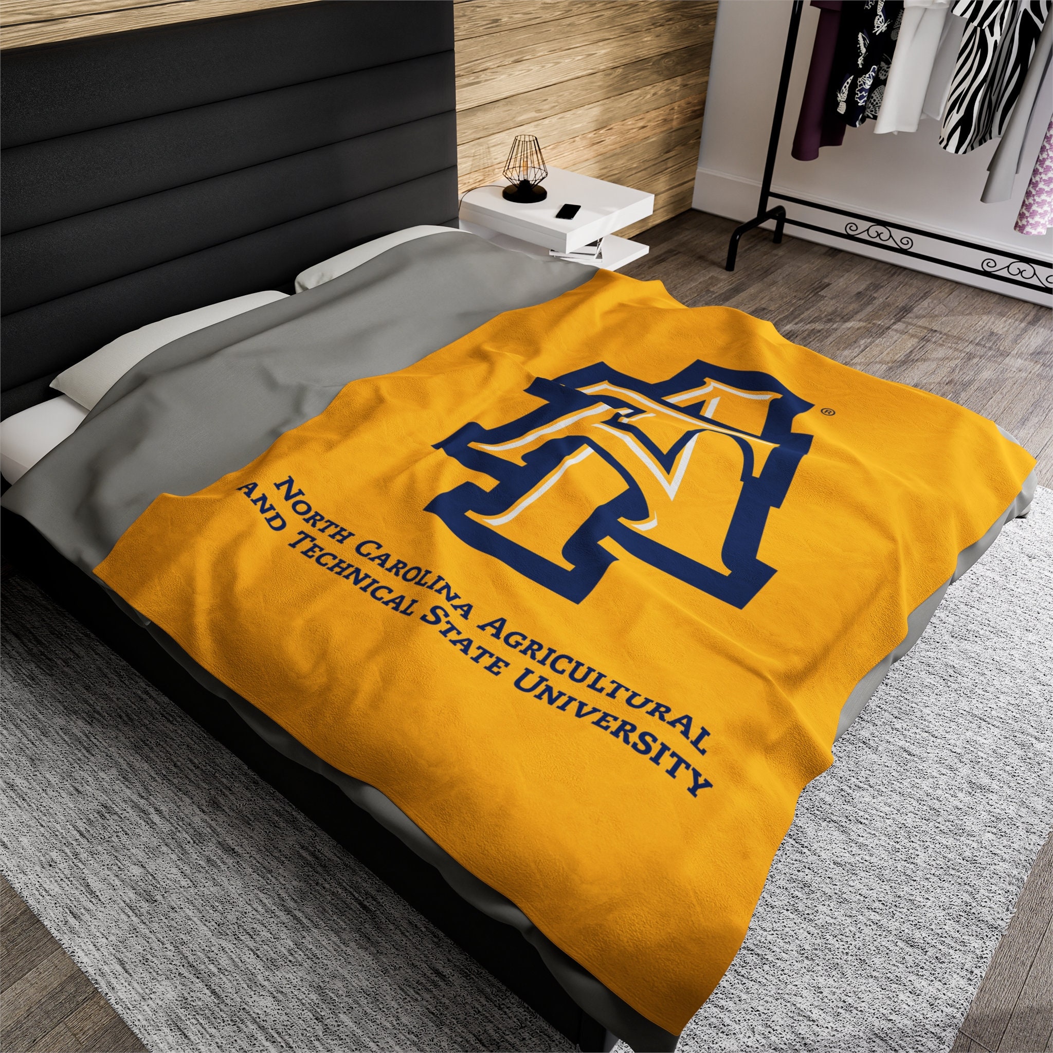 NCAT Aggie Pride Velveteen Throw Blanket Etsy