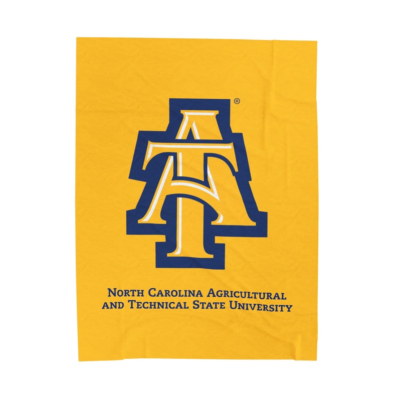 NCAT Aggie Pride Velveteen Throw Blanket Etsy