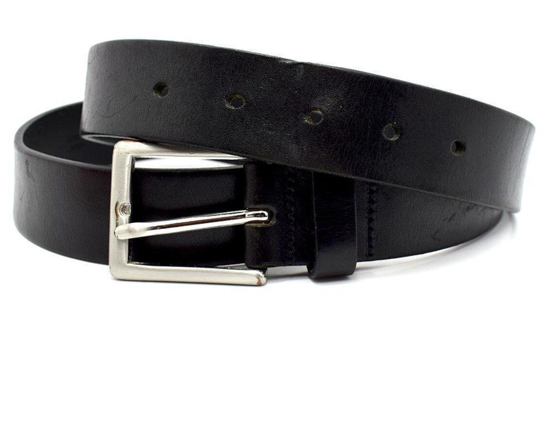 Banana Republic Original Mens Leather Belt Black Etsy