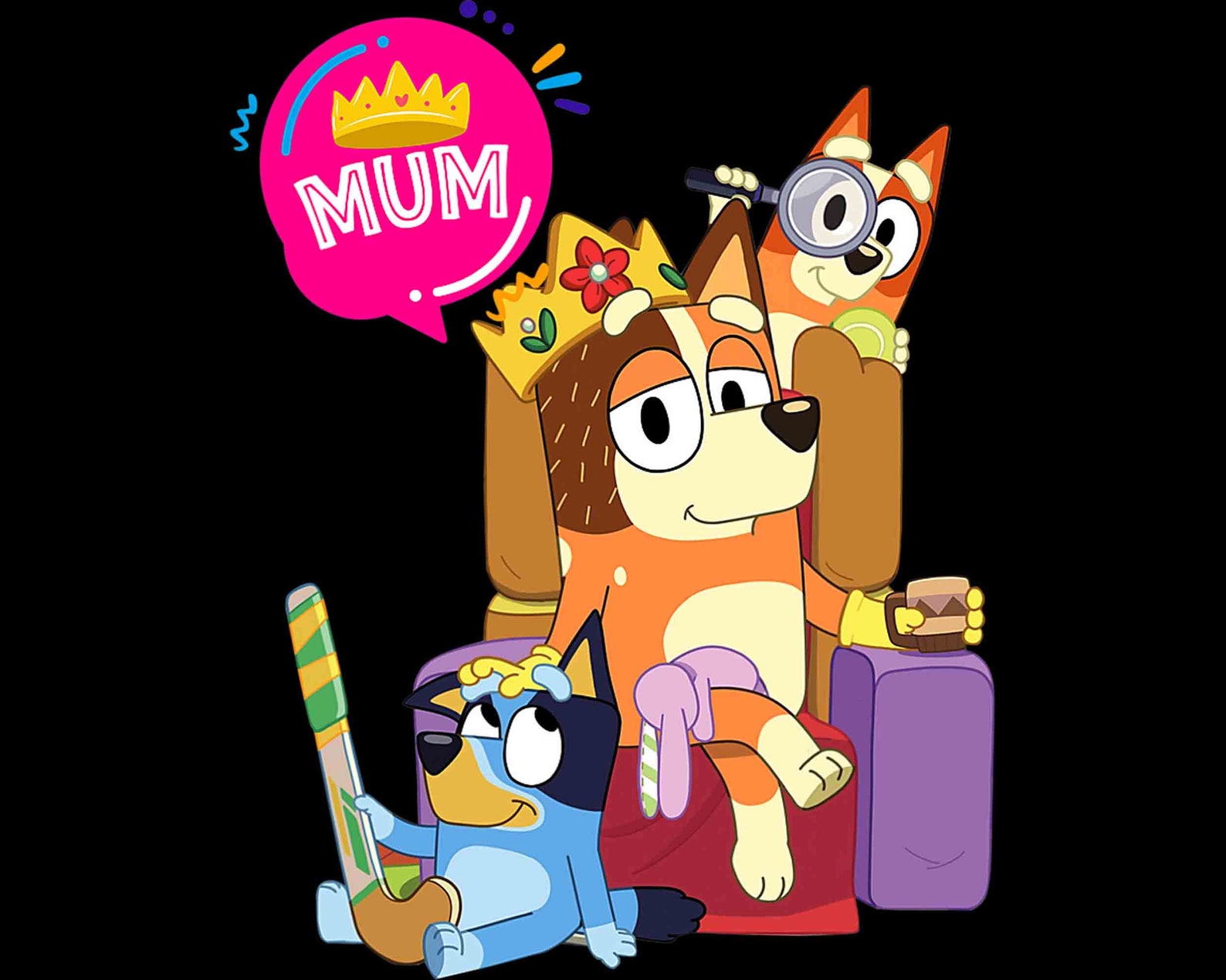 Bluey Mom Dad Funny Queen For Family Lover Png Mother Day Etsy