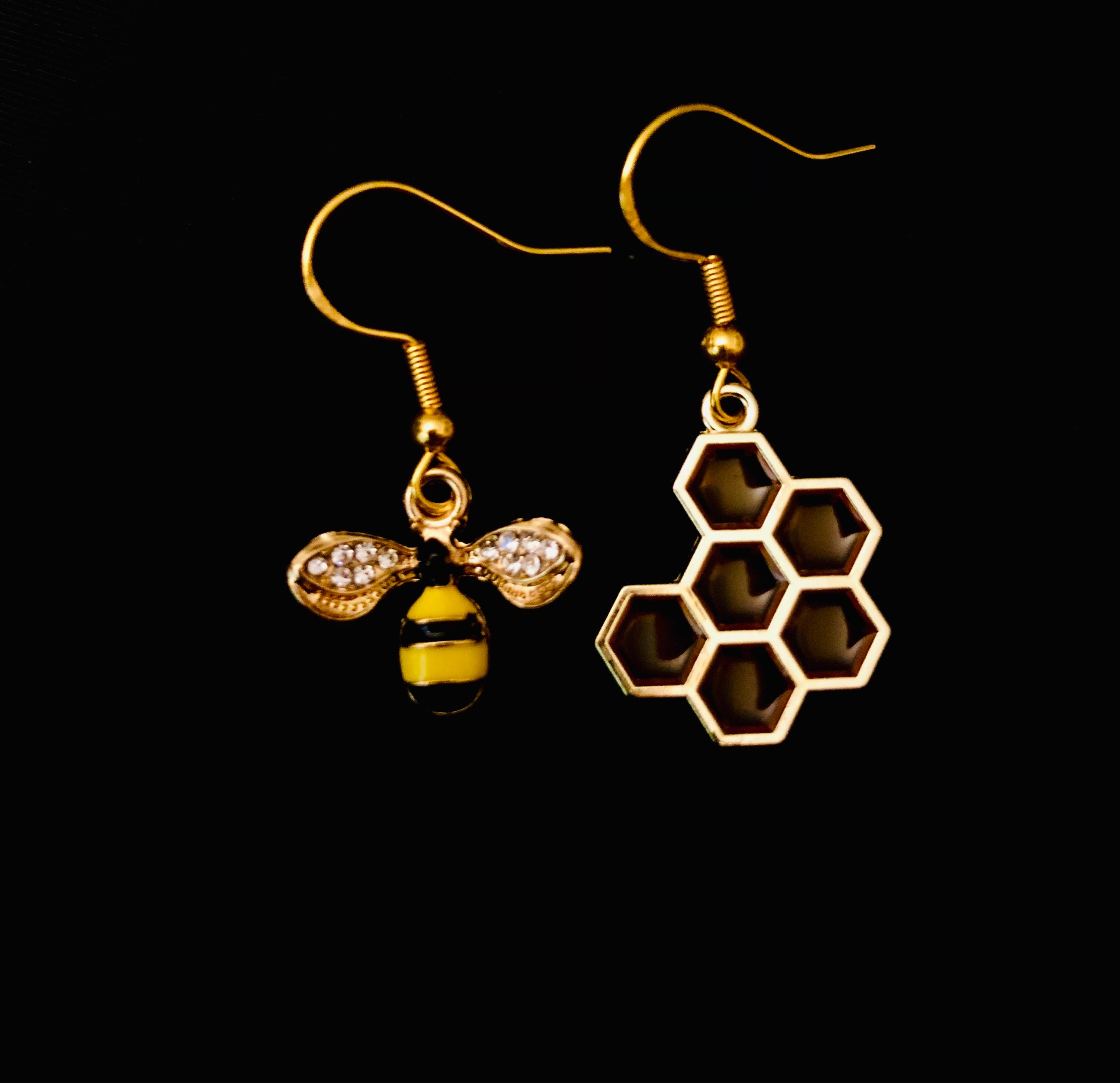 Bee and Mismatch Earring Set Goblincore Cottagecore Etsy