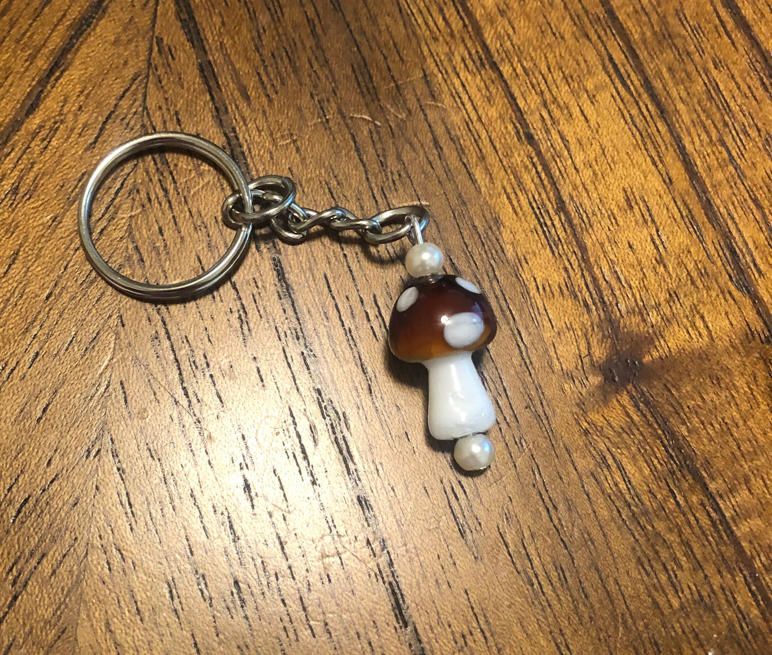 Mushroom Keychain Mushroomcore Cottagecore Keychain Frog Etsy
