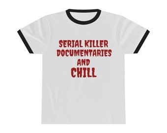 Tueurs en série Documentaries And Chill T-shirt à carreaux 100 % coton