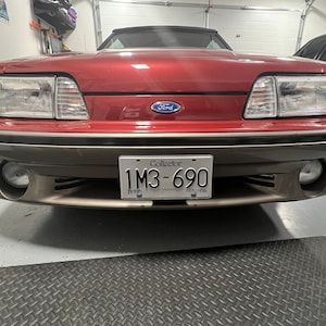 87-93 Ford GT Foxbody Mustang Front License Plate Bracket - NO Drilling Required