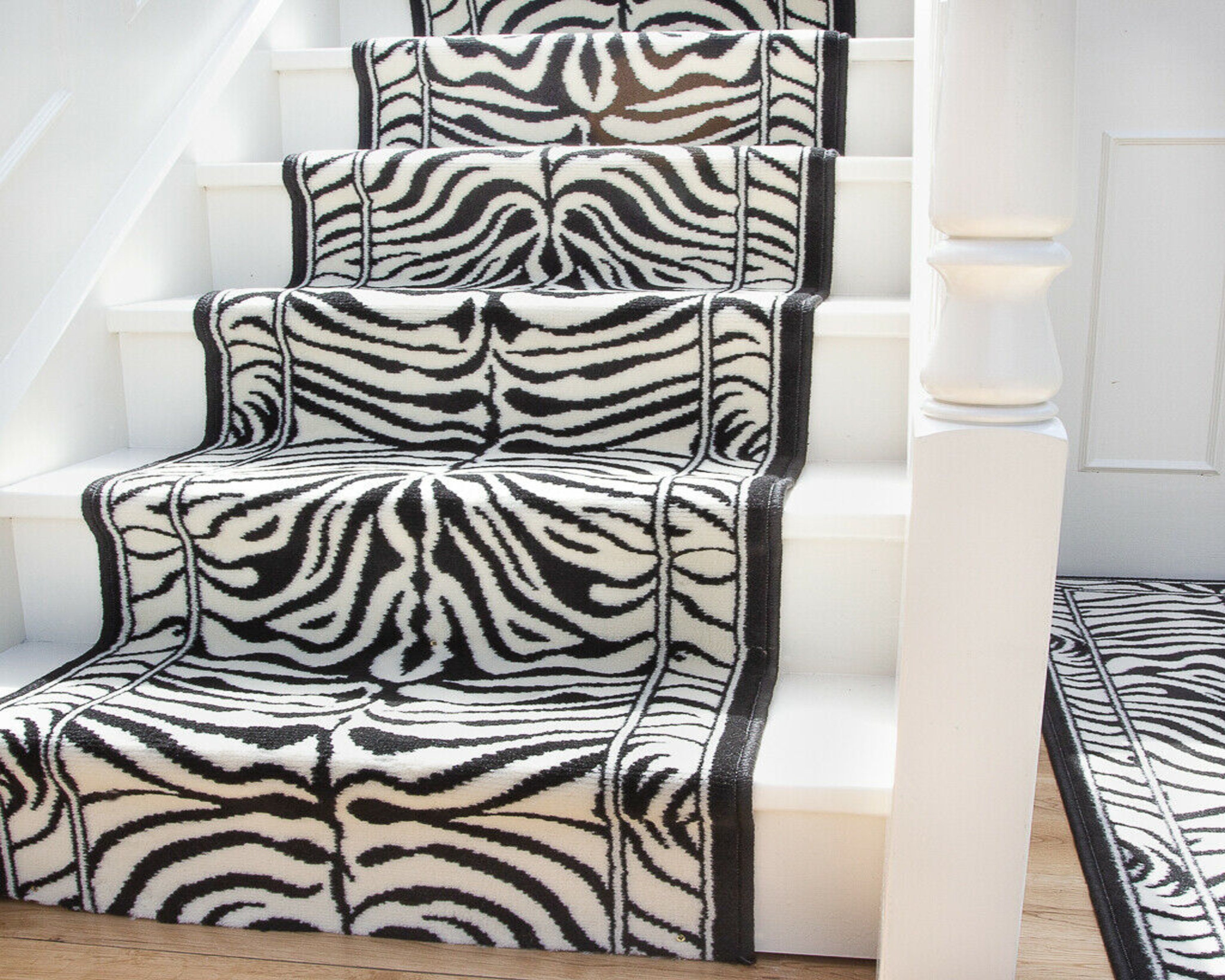 Zebra Print Extra Long Hallway Stair Carpet Hall Stair Runners Etsy