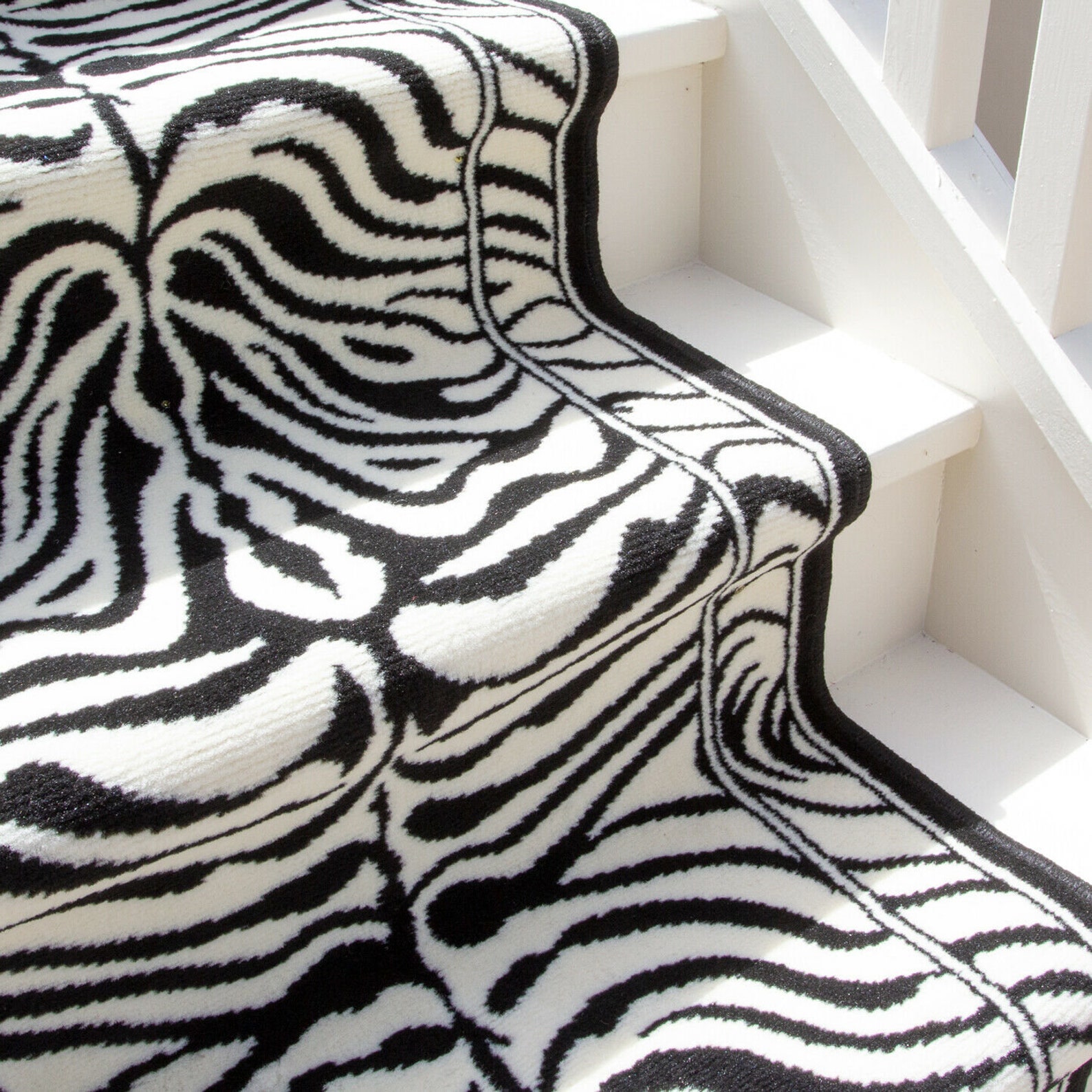 Zebra Print Extra Long Hallway Stair Carpet Hall Stair Runners Etsy