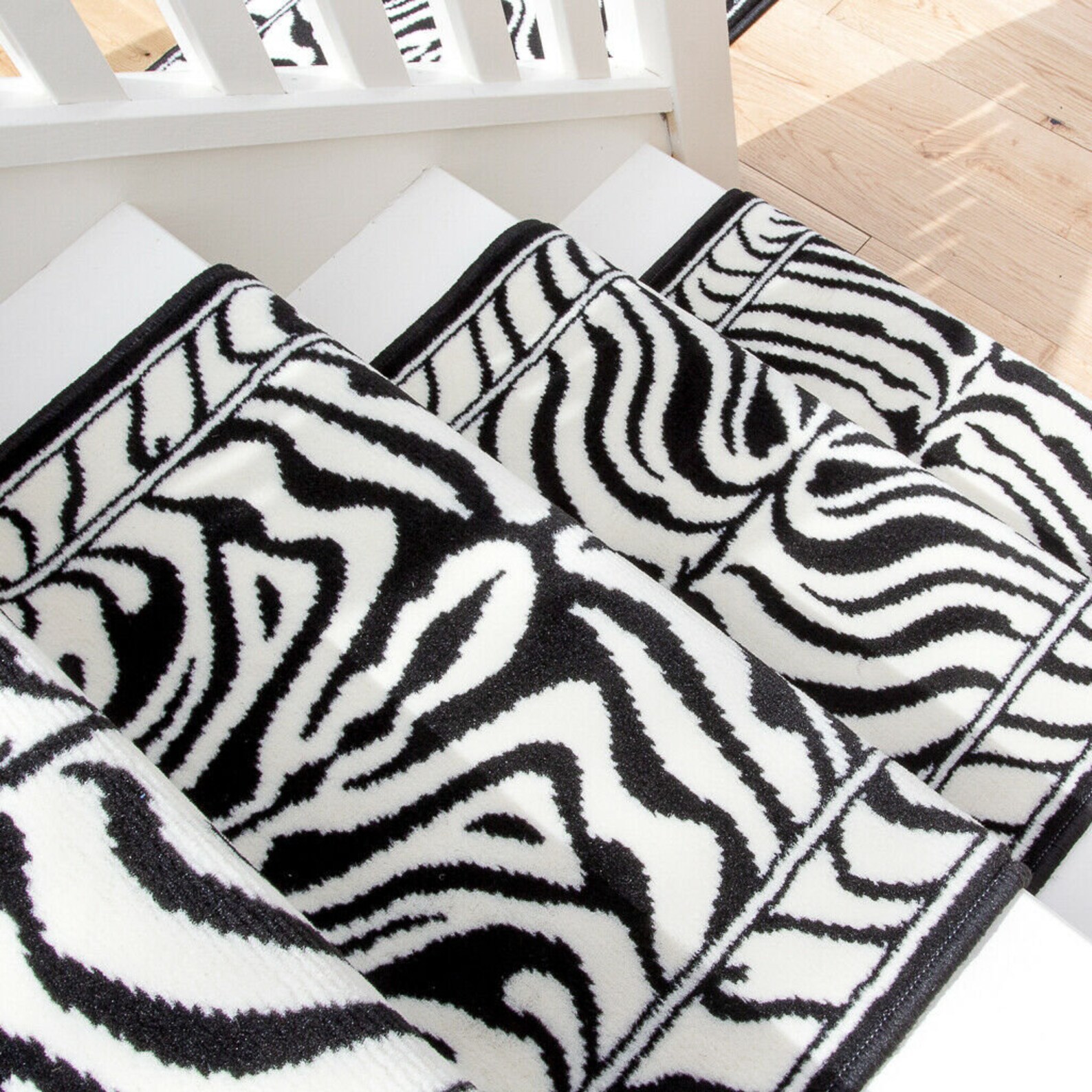 Zebra Print Extra Long Hallway Stair Carpet Hall Stair Runners Etsy
