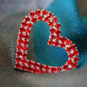 Rosemarie Collections Sparkling Pave Crystal Rhinestone Heart Brooch Pin 2.25