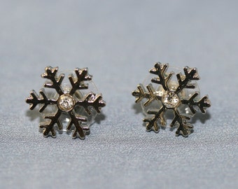 Strass Sneeuwvlok oorbellen, Winter Ear Studs, Snow Earrings, Vakantie Snowflake Sieraden, Kerstcadeaus, Verkocht als een paar