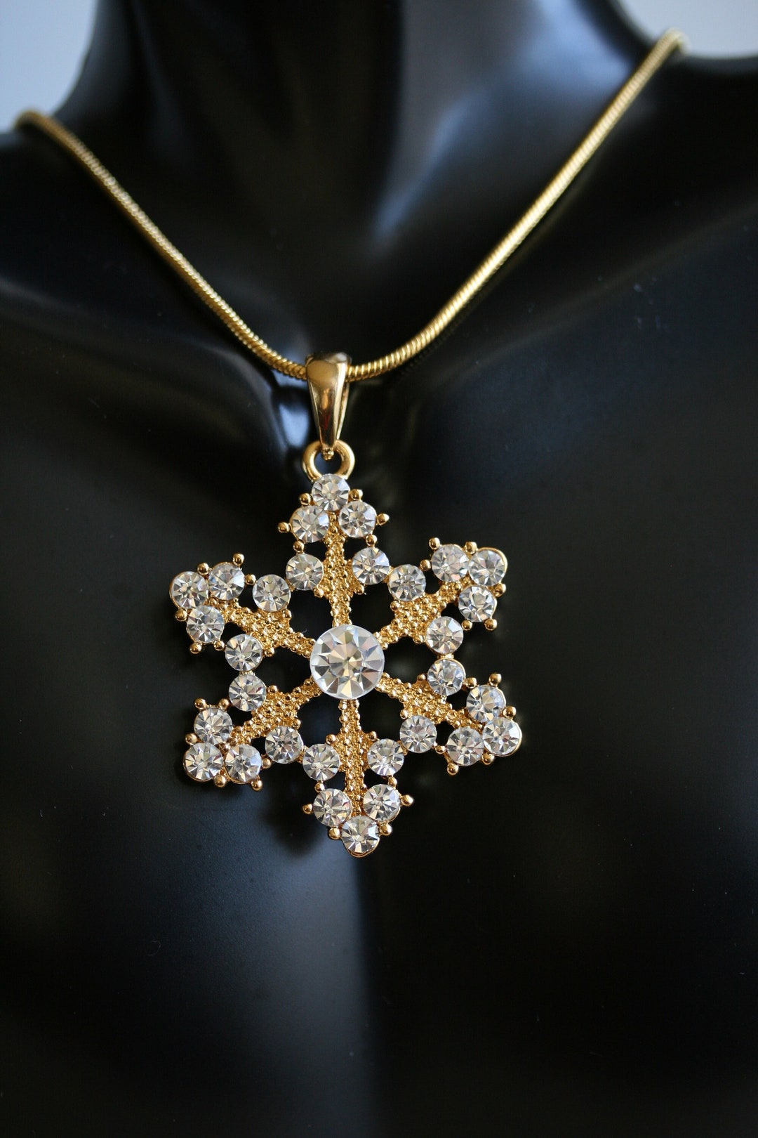Iced out 2024 snowflake pendant