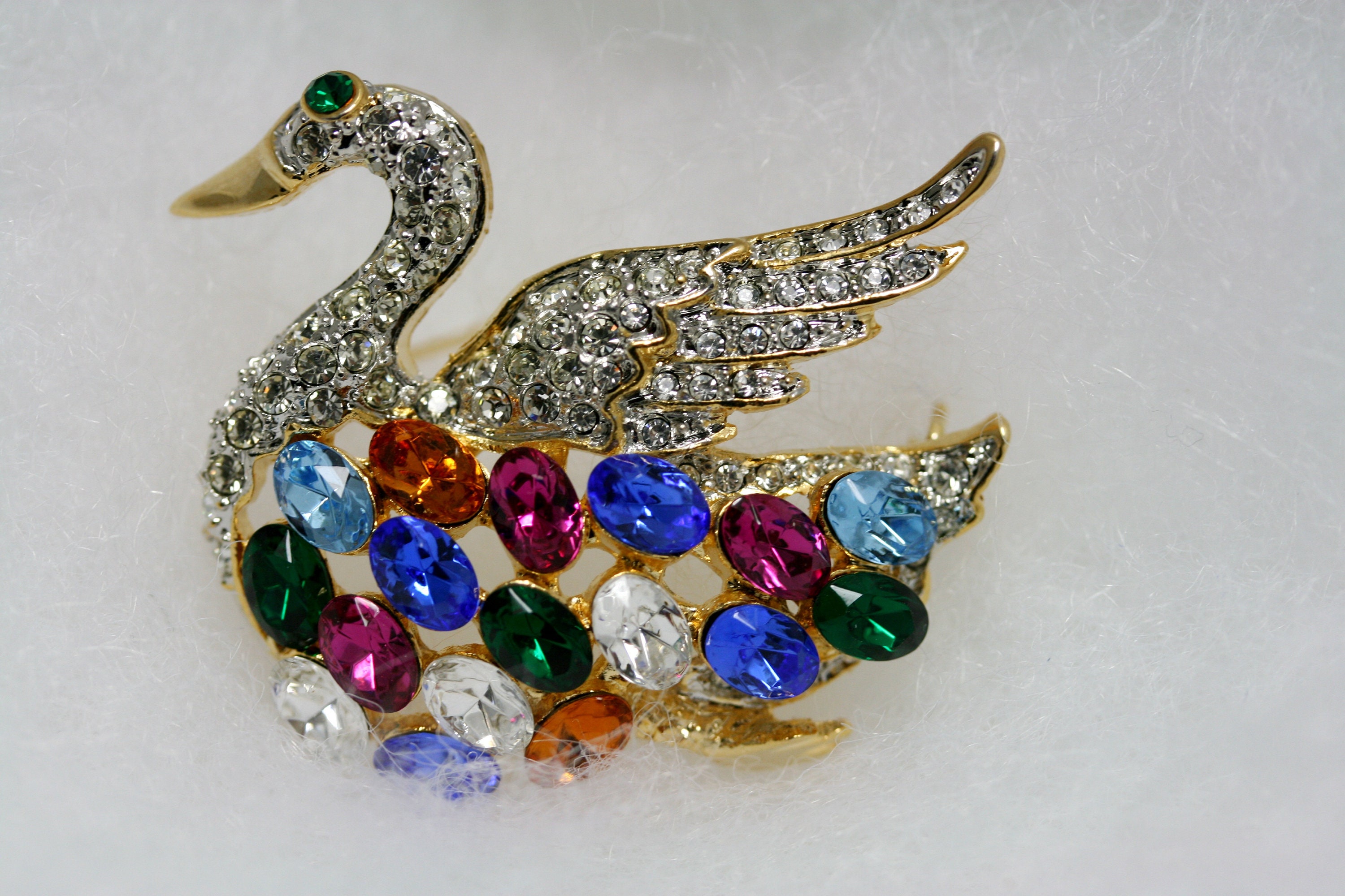 Rainbow Box Brooch Pins for Women,Pearl with Swarovski Crystal Jewelry Women's Brooches & Pins