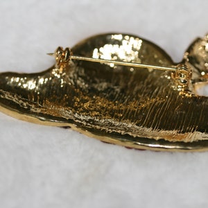 Rhinestone Red Hat Club Lapel Pin, Red Hat Society Purple Enamel