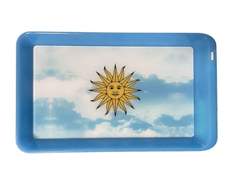 Sun Face LED Rolling Tray – 7 Color Lights, Rechargeable