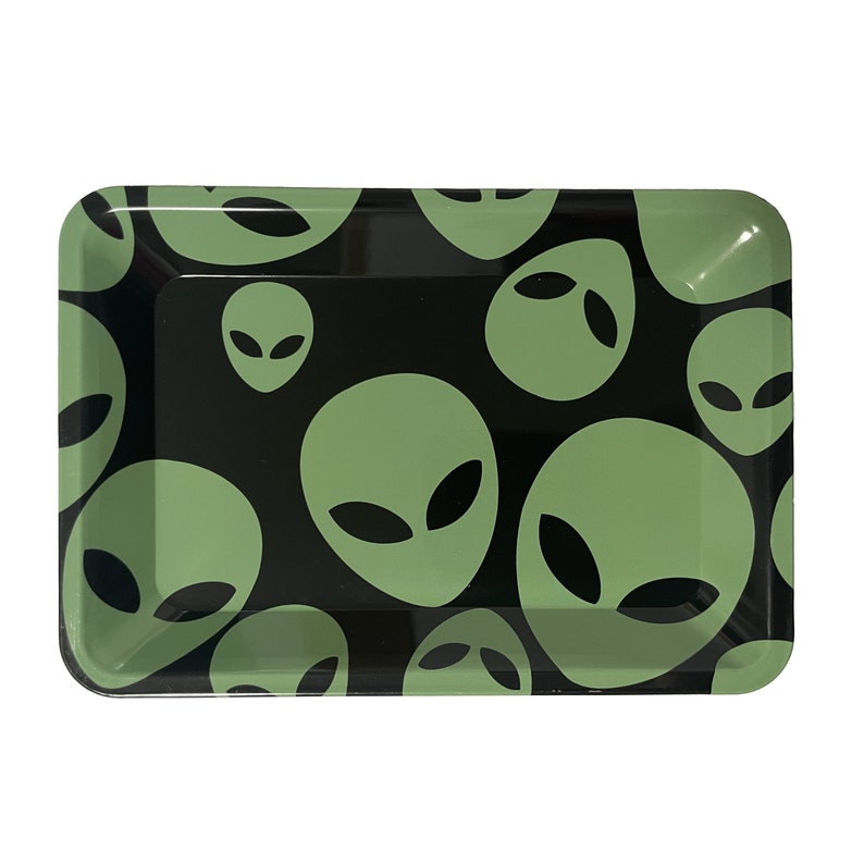 Rolling Tray aliens 5 X 7 Tobacco Smoke Etsy