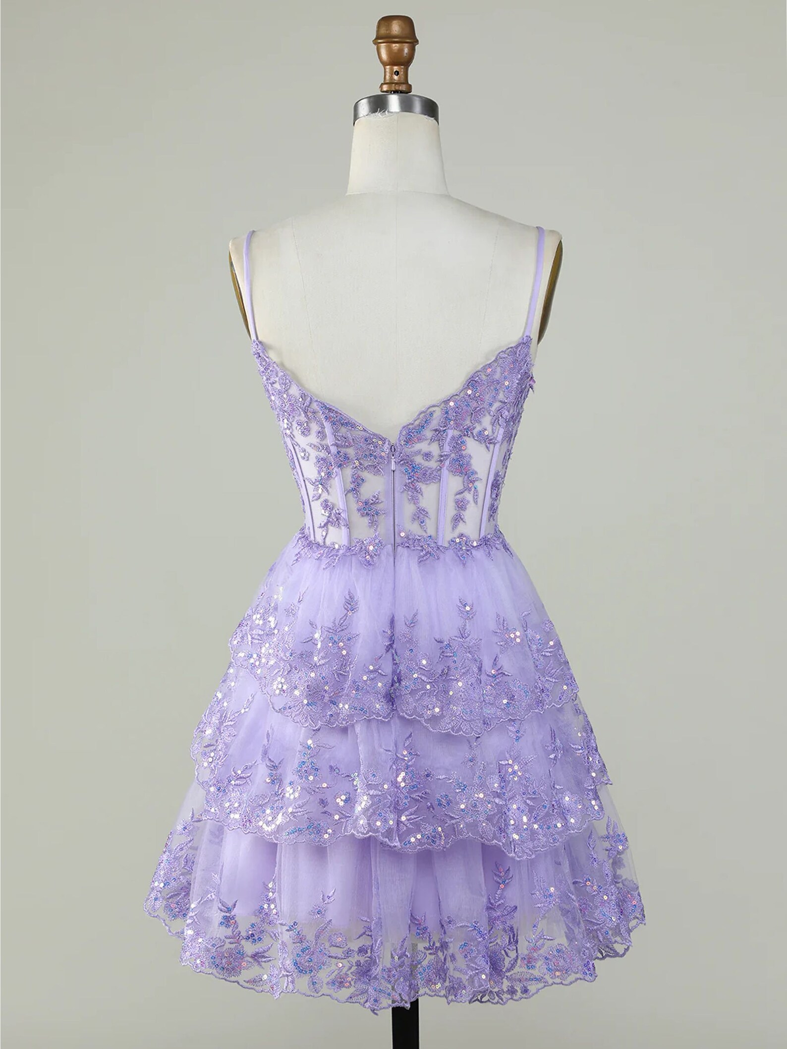 Cute A line Spaghetti Straps Short Summer Birthday Dress Hoco Dress Birthday Outfit 18th Birthday Mini Party Dresses HZ1214 main image 1