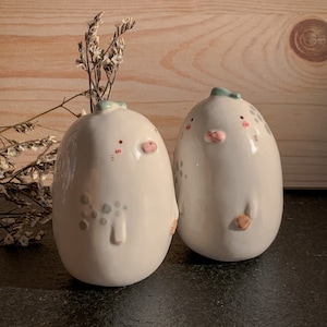 Seal tiny vase/ Happy farm character vase for decoration and brighten up your space