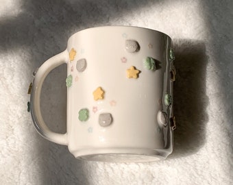 Grey cat+ Clover+ Star cup, tea cup with handle, 3 size